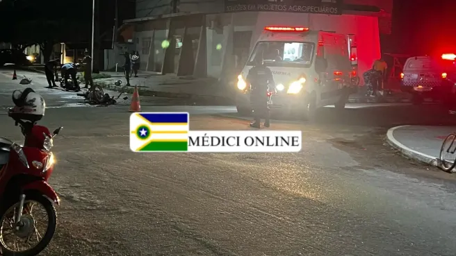 Colisão entre motocicletas deixa dois feridos em Presidente Médici