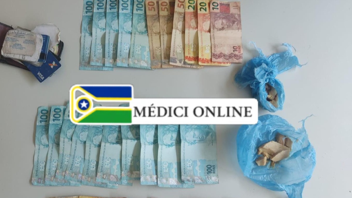 POLÍCIA MILITAR PRENDE SUSPEITO DE TRÁFICO DE DROGAS EM PRESIDENTE MÉDICI