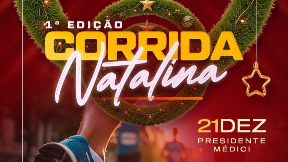 Presidente Médici lança 1ª Corrida Natalina 