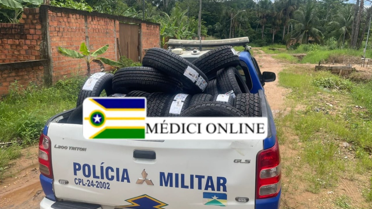 Polícia Militar recupera pneus furtados em ação no bairro Primavera, em Ji-Paraná
