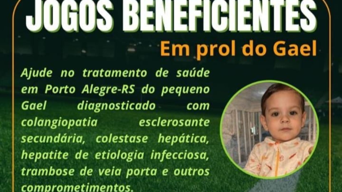 Evento beneficente em prol do pequeno Gael acontece neste domingo na Arena São Benedito