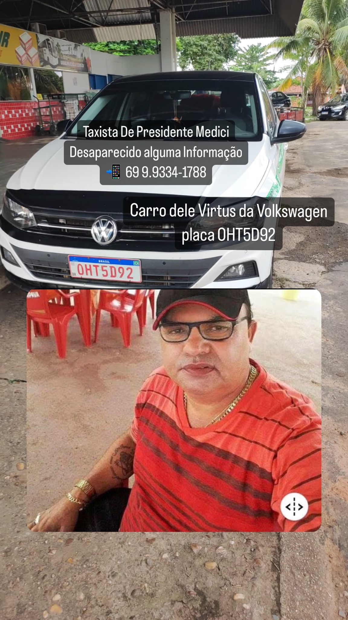 Carro de Taxista Desaparecido é Localizado pela Polícia em Presidente Médici