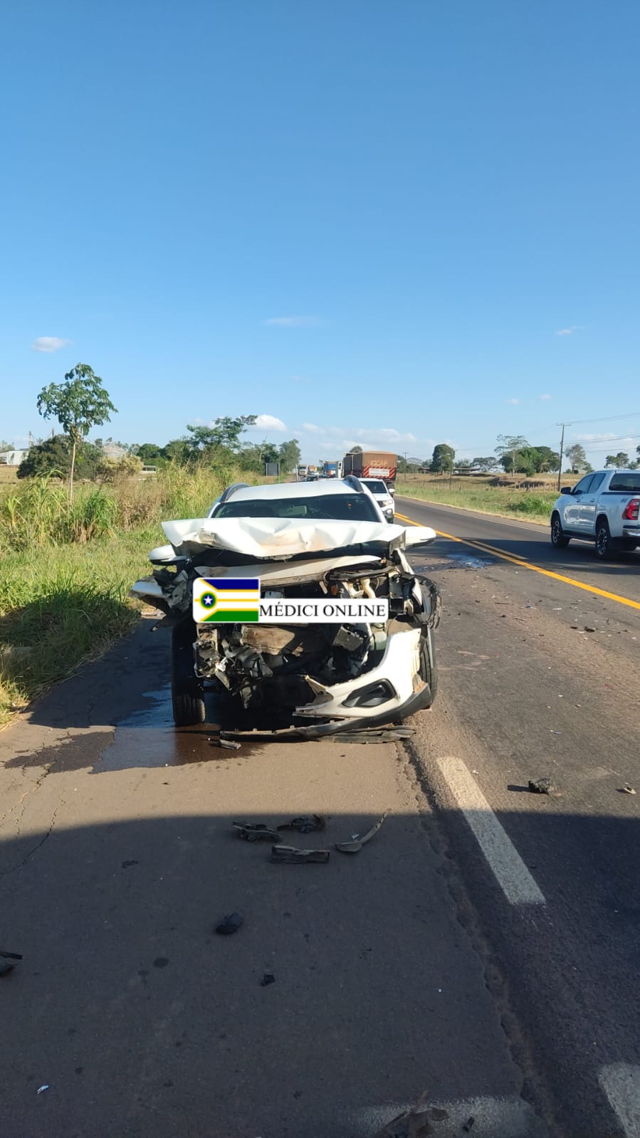 Acidente na BR-364 Próximo ao Bairro Colina Park em Presidente Médici