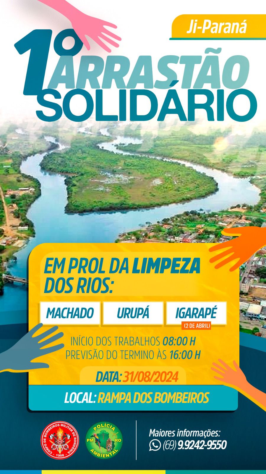 1º Arrastão Solidário: Um Esforço Conjunto pela Preservação dos Rios em Ji-Paraná e Presidente Médici