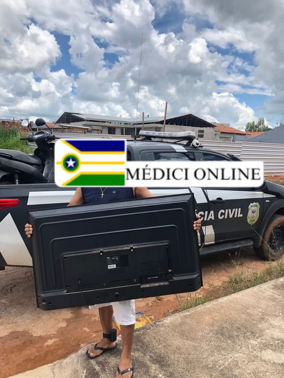 Polícia Civil de Presidente Médici recupera televisão furtada e apreende motocicleta adulterada
