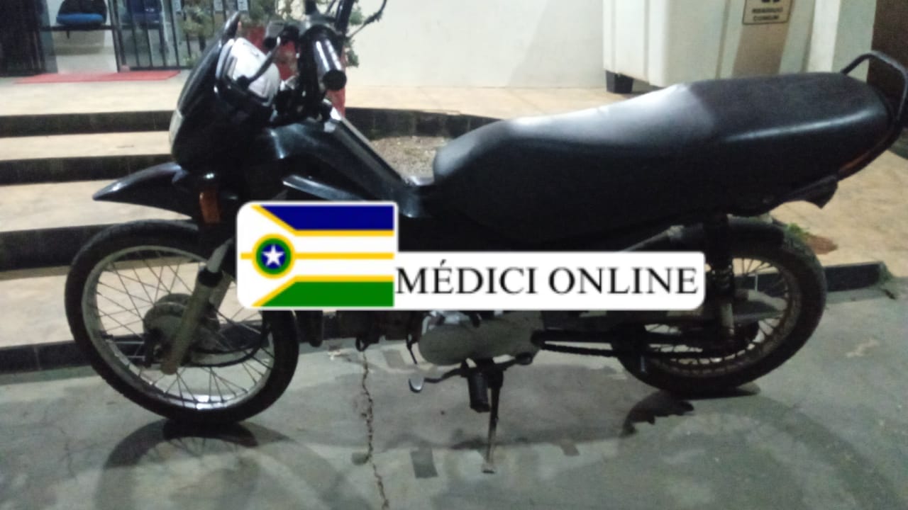 Polícia Militar de Presidente Médici recupera moto furtada em Alvorada do Oeste e prende dois suspeitos