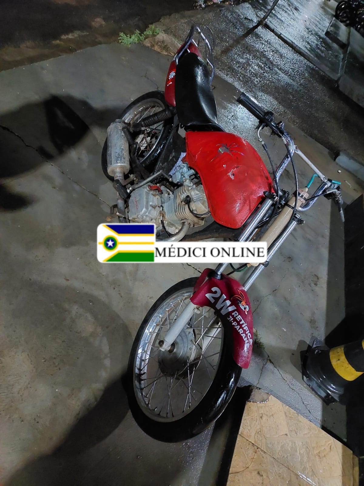 Moto sem placas e com chassi adulterado é apreendida pela Polícia Militar