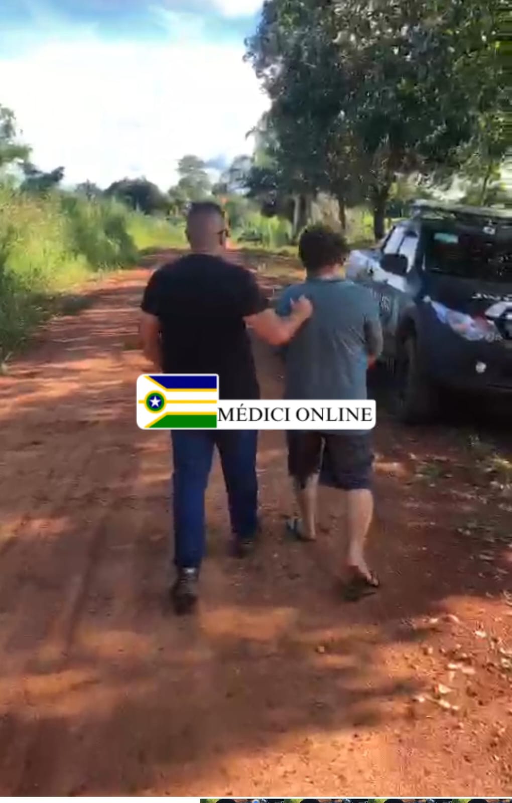 Suspeito de Participação em Triplo Homicídio em Presidente Médici e conduzido a delegacia para prestar depoimento.