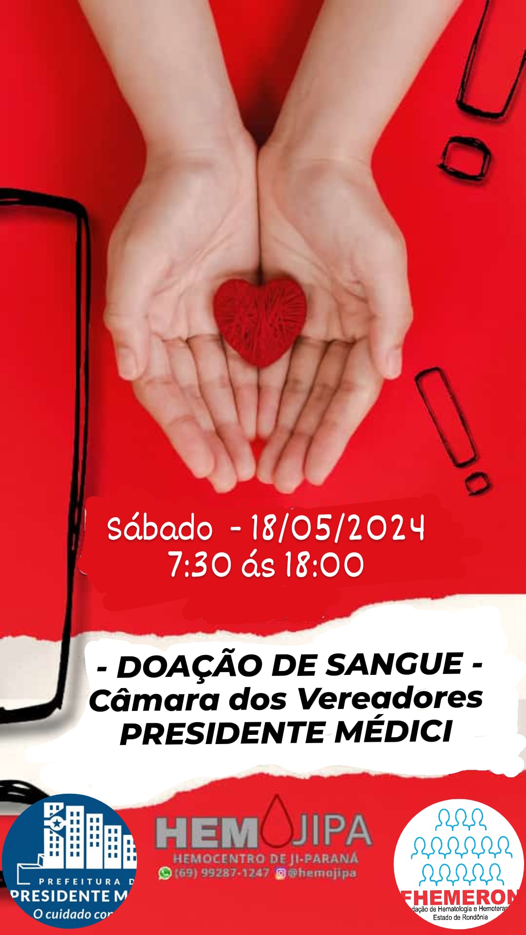 Presidente Médici se mobiliza em campanha de doação de sangue para reforçar estoque