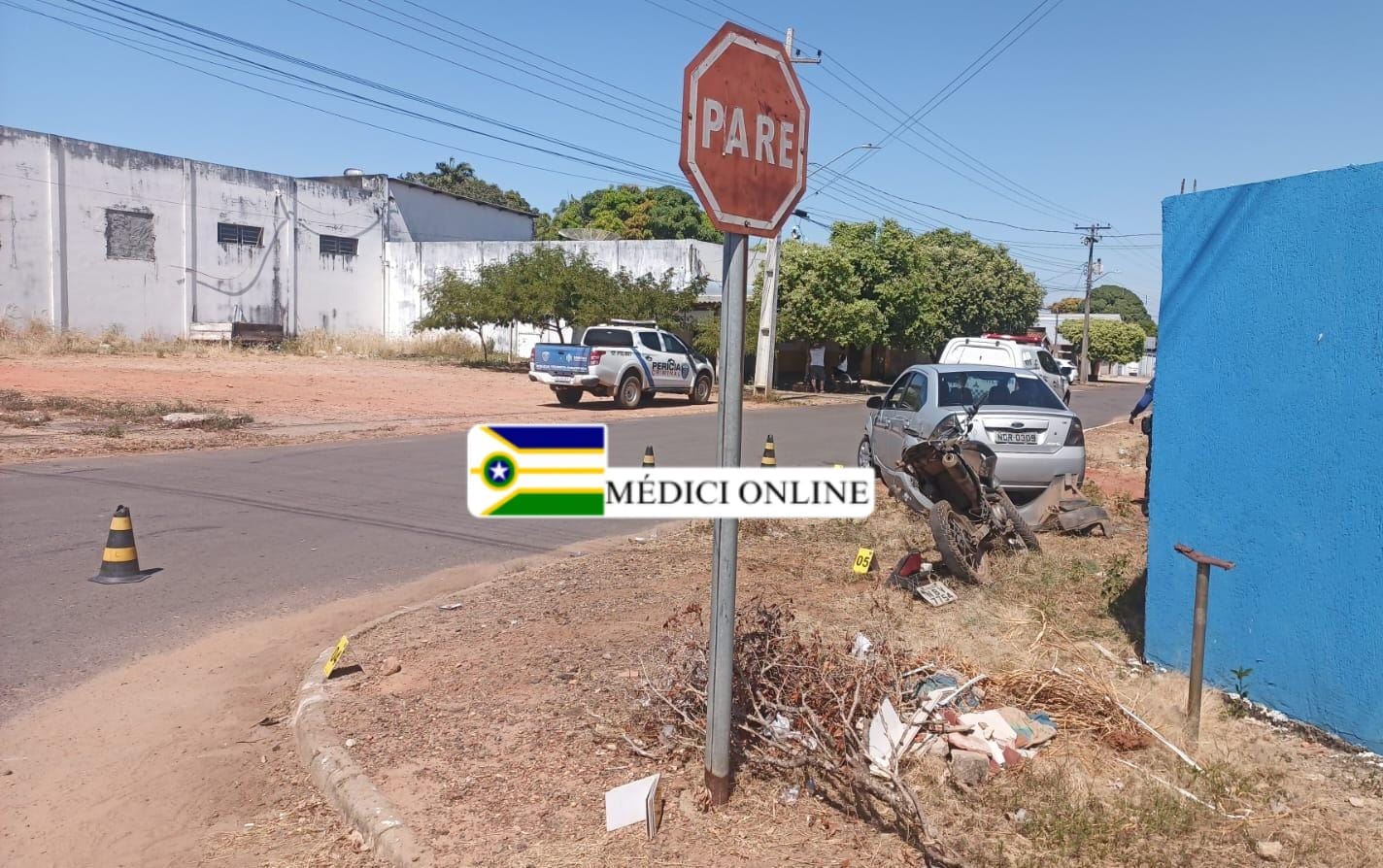 Acidente no Cruzamento da Rua José Vidal com Avenida Porto Velho
