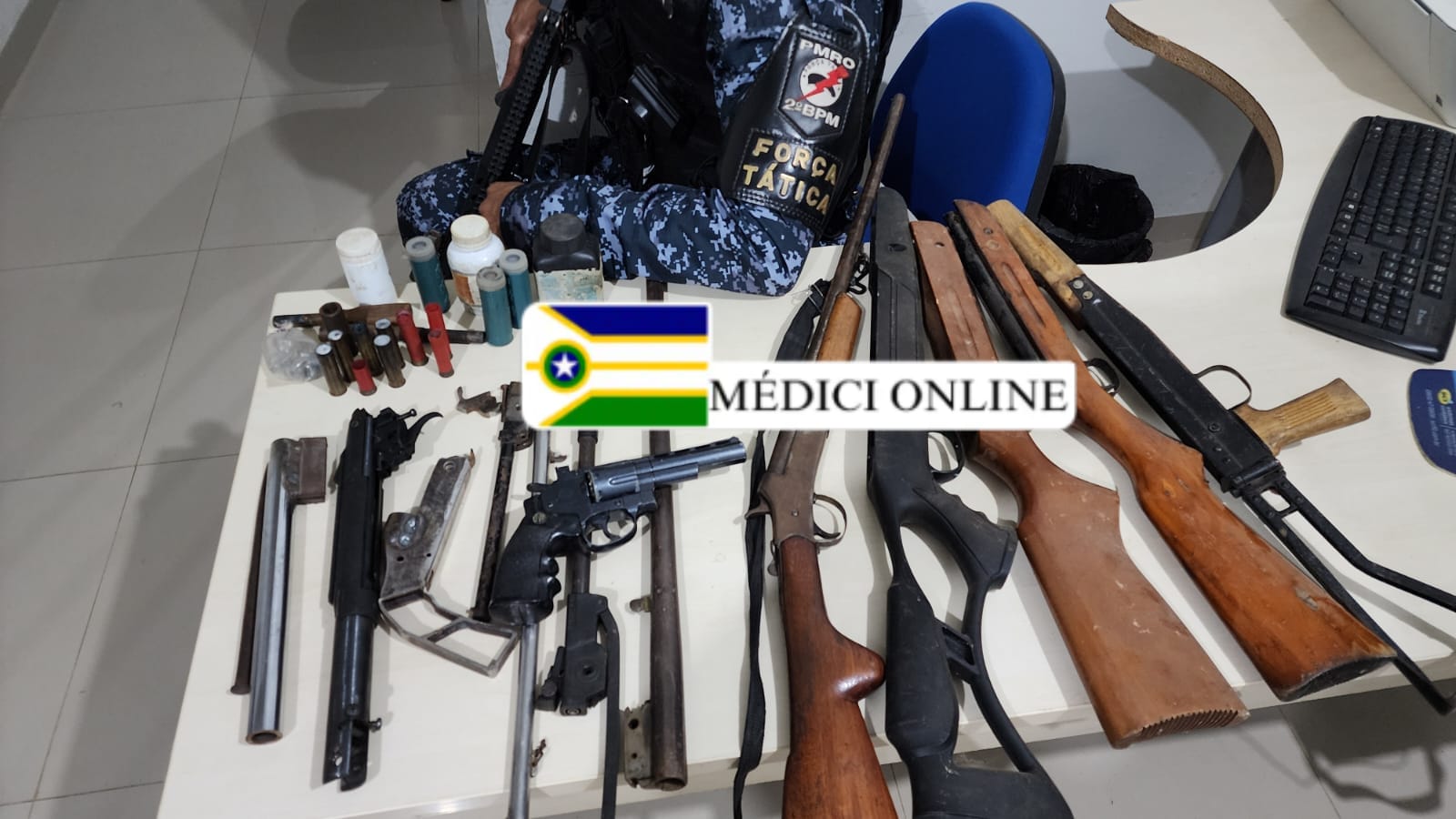 Força Tática de Ji-Paraná e Serviço Reservado de Presidente Médici Prendem Suspeito de Fabricação de Armas para Facção Criminosa