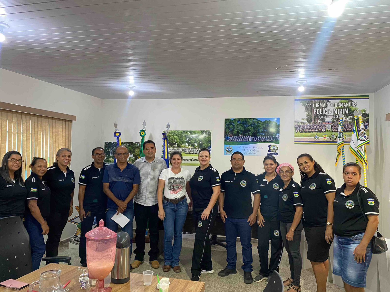Prefeito Eleito Sérgio do Skinão Visita a Polícia Militar Mirim em Presidente Médici