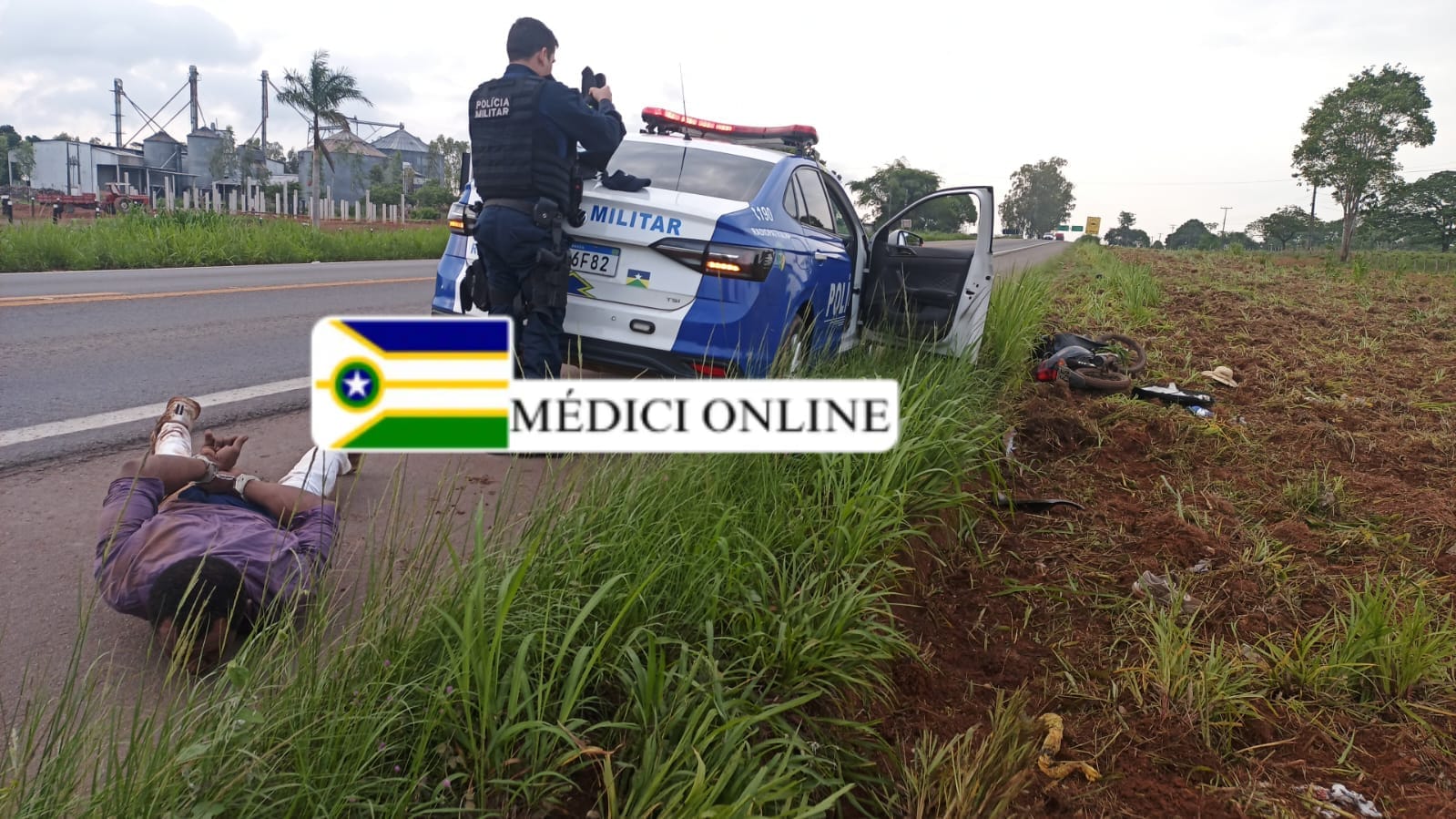 Polícia Militar Prende Suspeito de Roubo em Presidente Médici Após Perseguição na BR-364