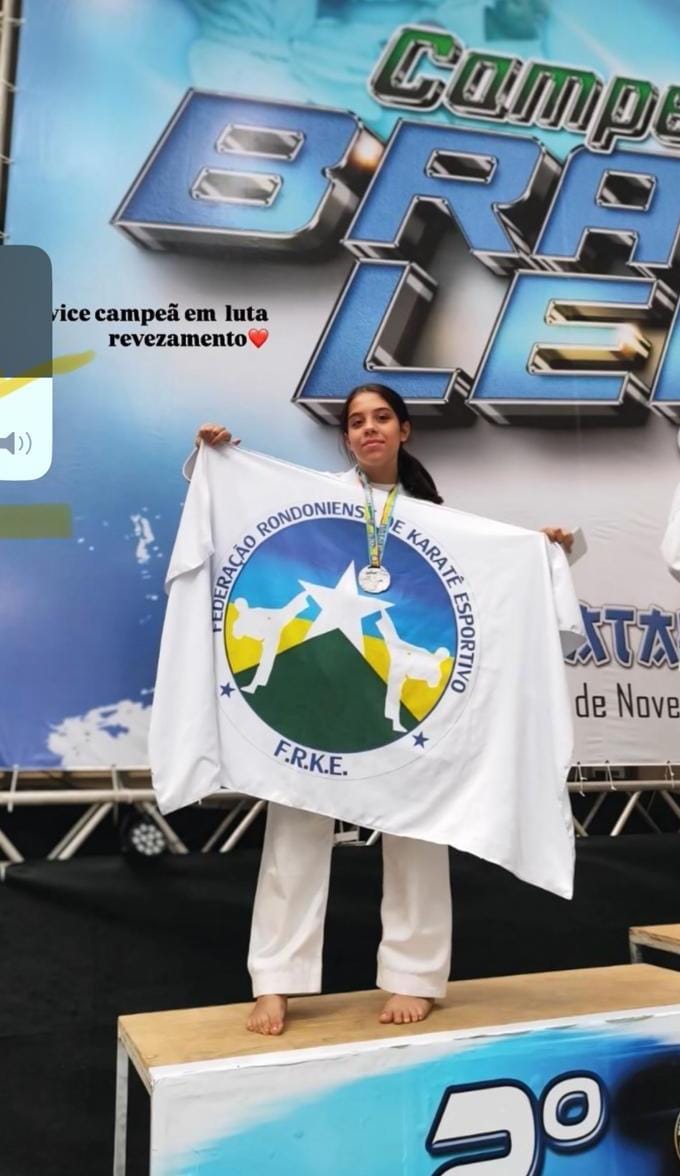 Atleta de Presidente Médici conquista medalha de Prata no Campeonato Brasileiro de Karatê