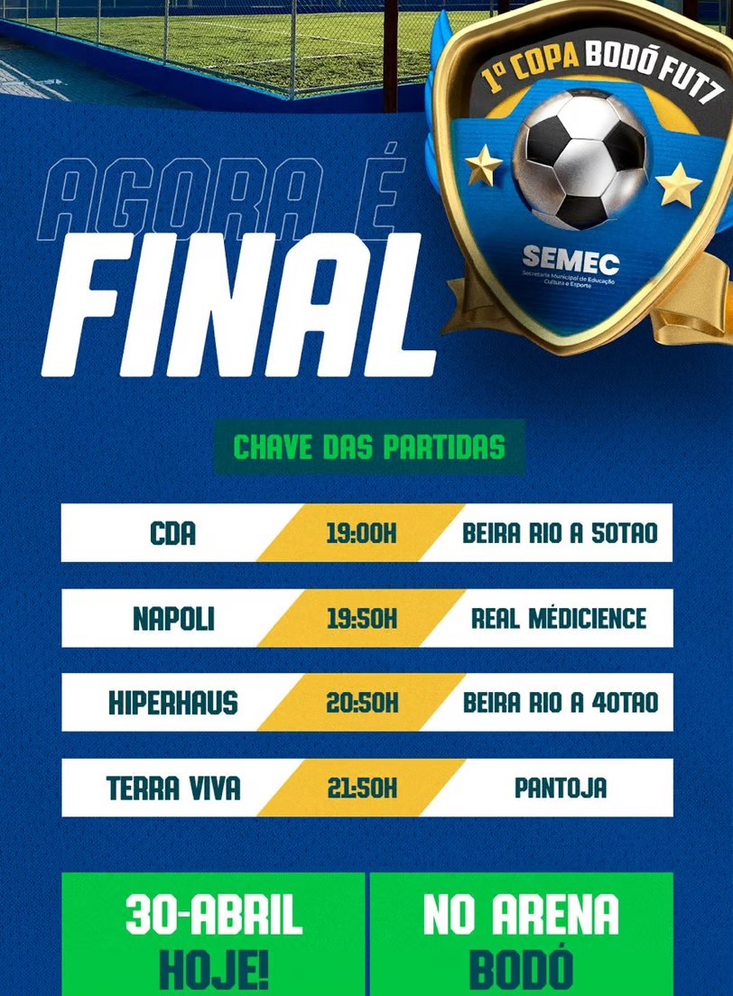 Final da 1ª Copa Bodó acontece nessa terça feira (30)